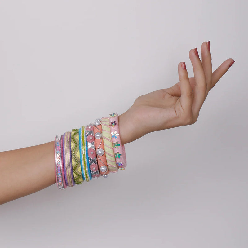 Gujarati Zanzhar Festive Bangle & Bracelet Set
