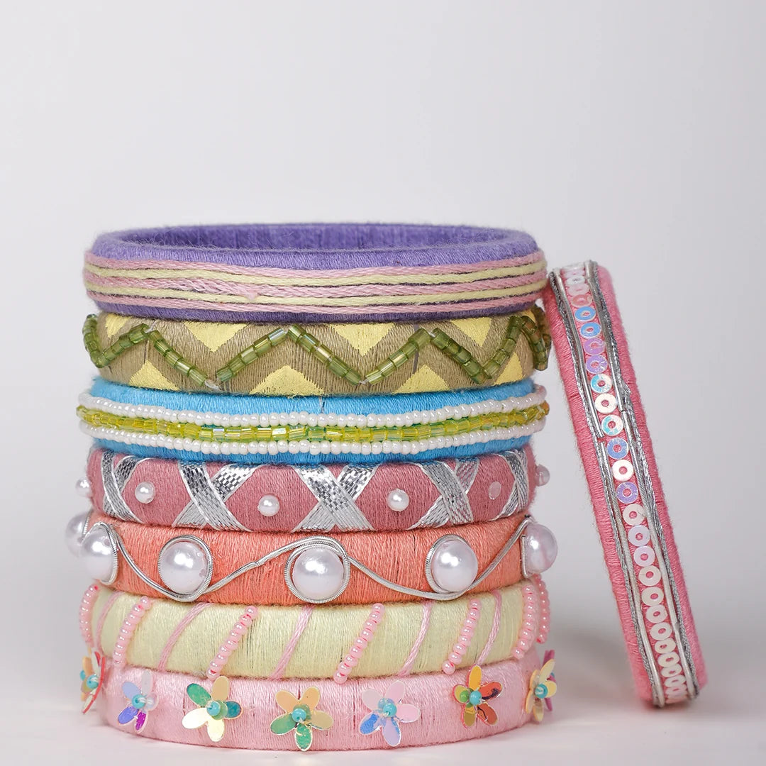 Gujarati Zanzhar Festive Bangle & Bracelet Set