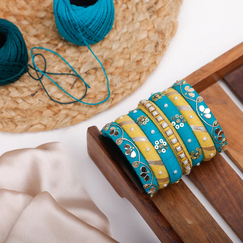 Gujarati Zanzhar Festive Bangle & Bracelet Set