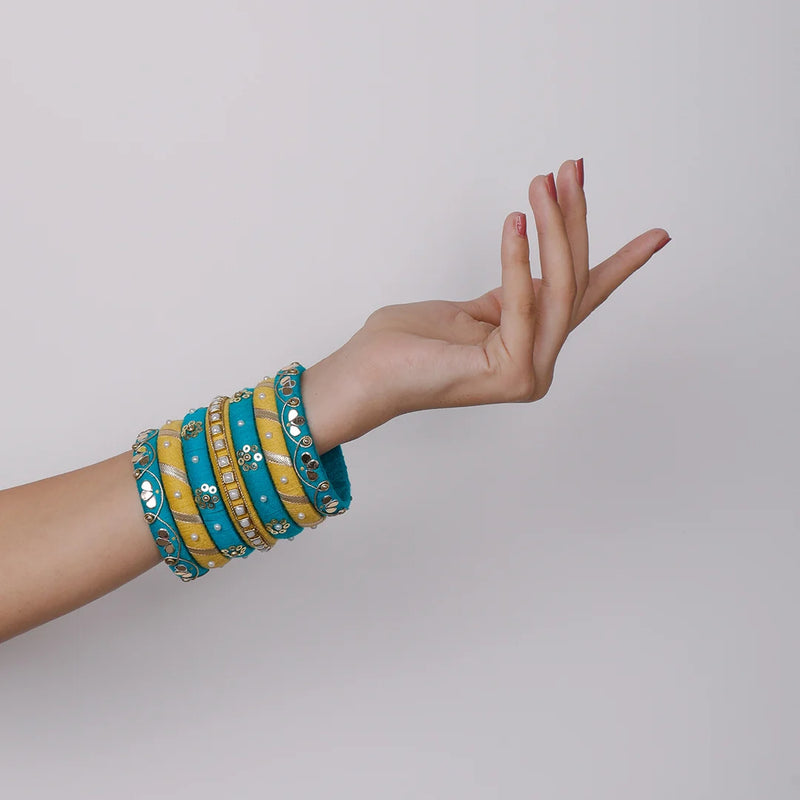 Gujarati Zanzhar Festive Bangle & Bracelet Set