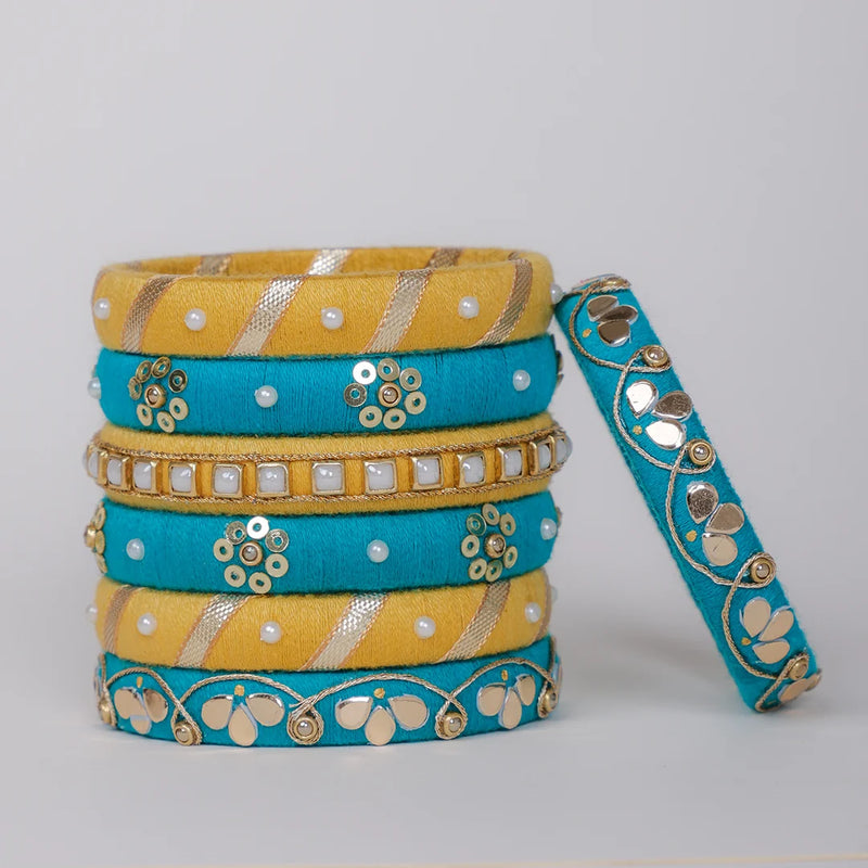 Gujarati Zanzhar Festive Bangle & Bracelet Set