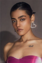 Silver Seed Bead Sweetheart Earrings