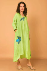Hemp Tencel Lime Lilly Dress
