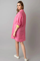 Hemp Tencel Candy Pink Overthinking Shirt