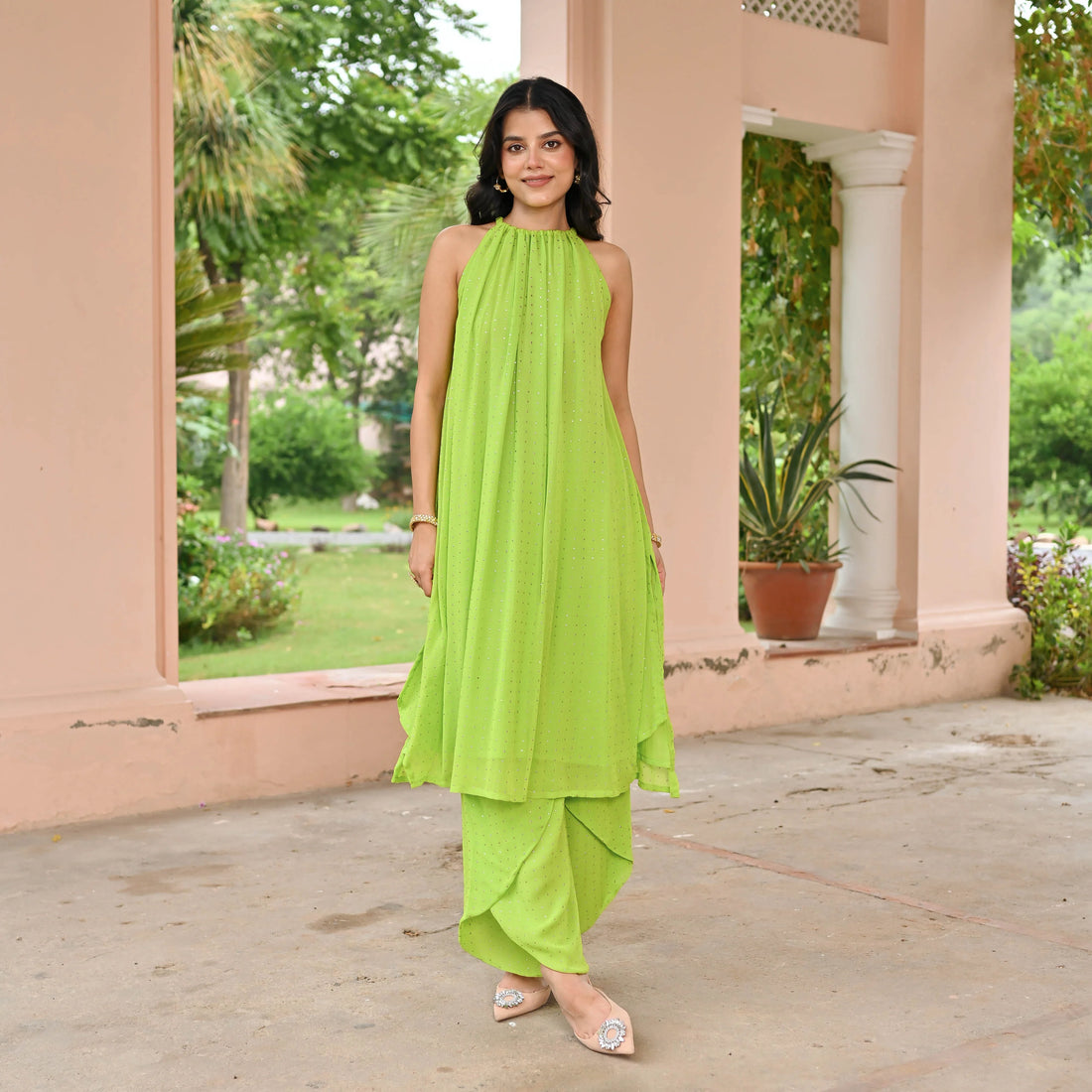 Garden Mukaish Suit Set