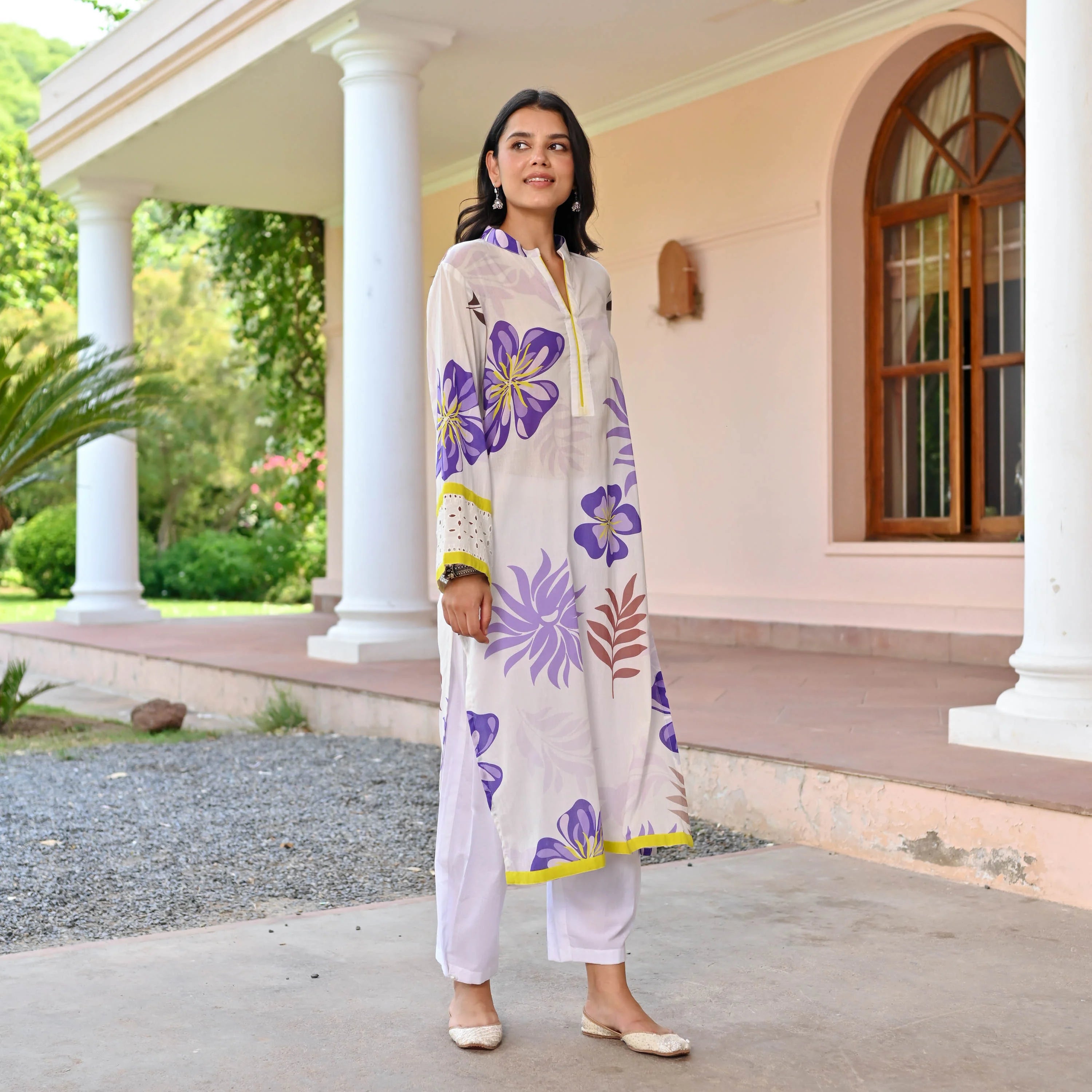 Floral cotton kurta set