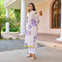 Embroidered cotton kurta