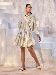 Pleated midi dress