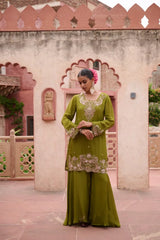 Sangini Oak Chinon Full Work Suit Set