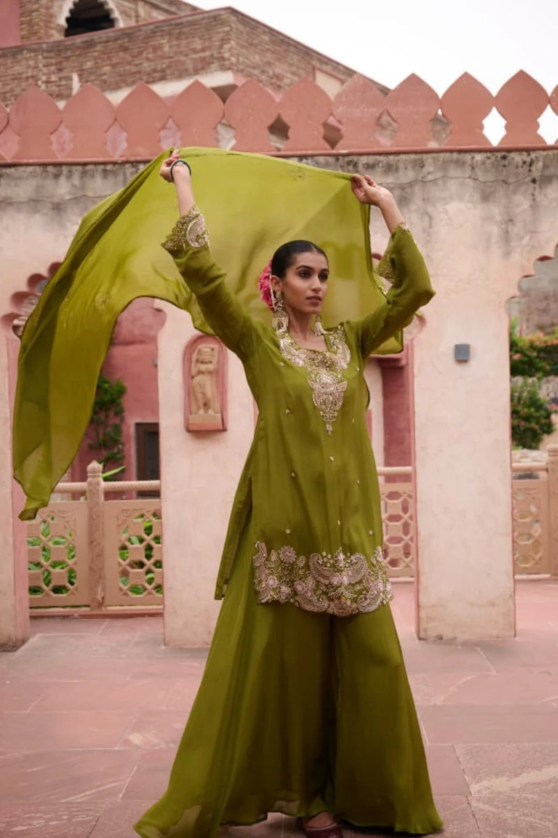 Sangini Oak Chinon Full Work Suit Set