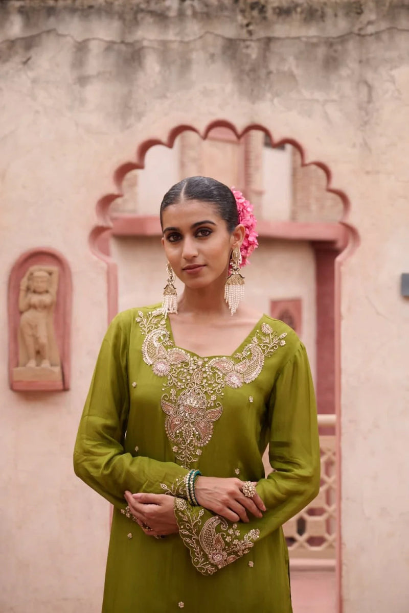 Sangini Oak Chinon Full Work Suit Set