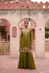 Sangini Oak Chinon Full Work Suit Set