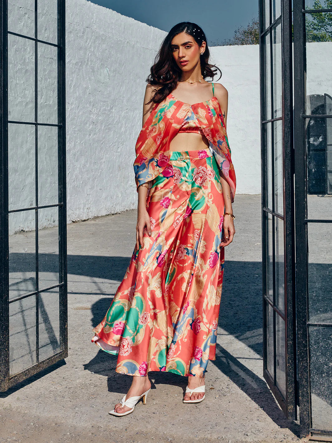 high waist satin pants