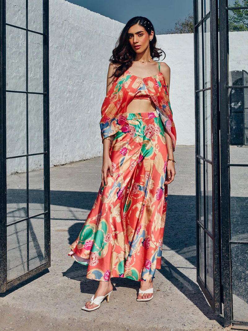 high waist satin pants