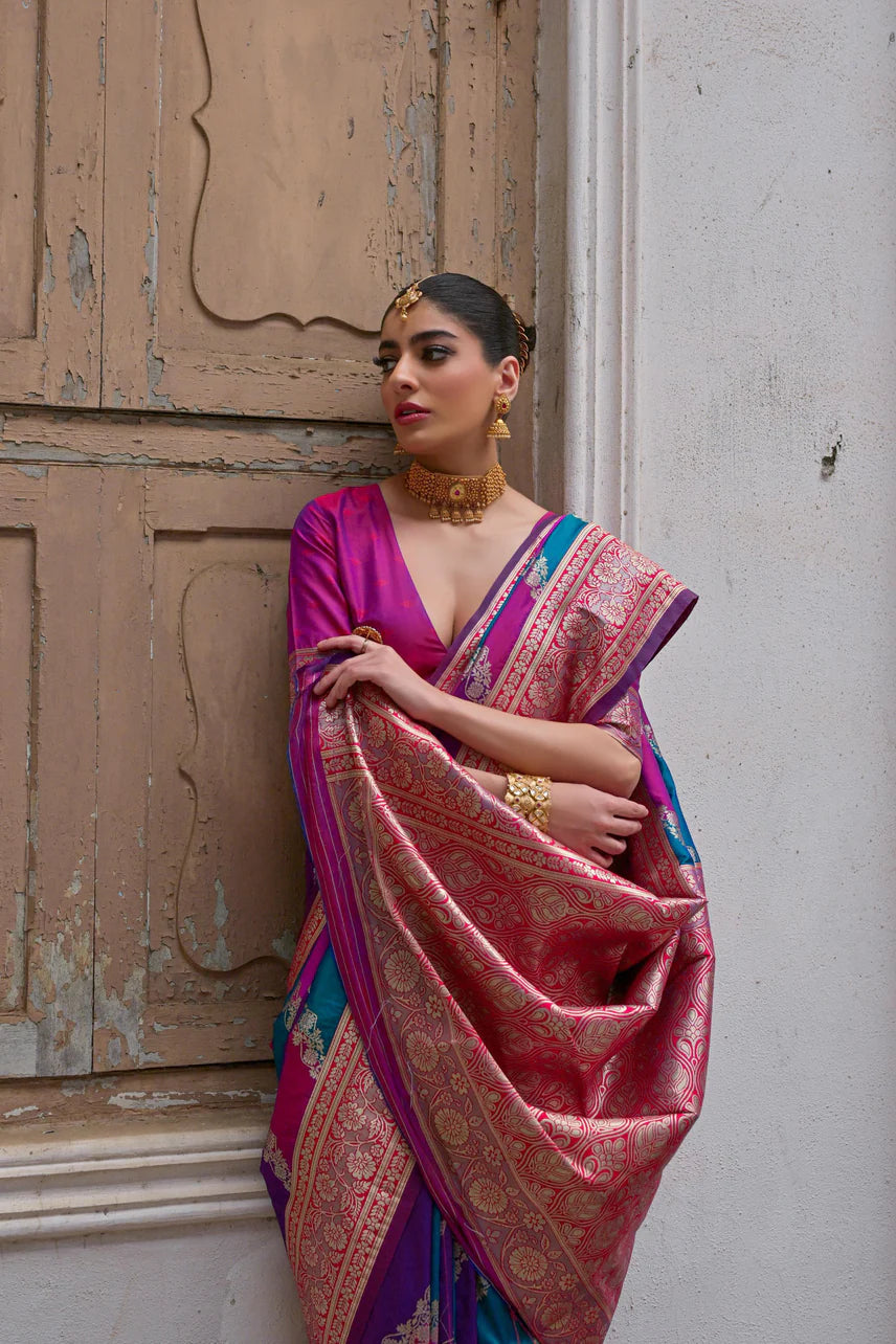 Pre-pleated saree