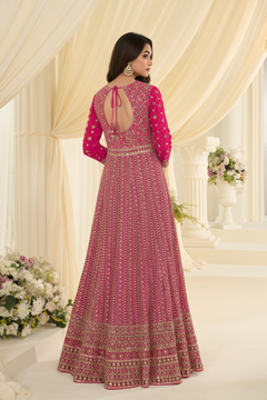 Rani Pink Bridal Anarkali Set