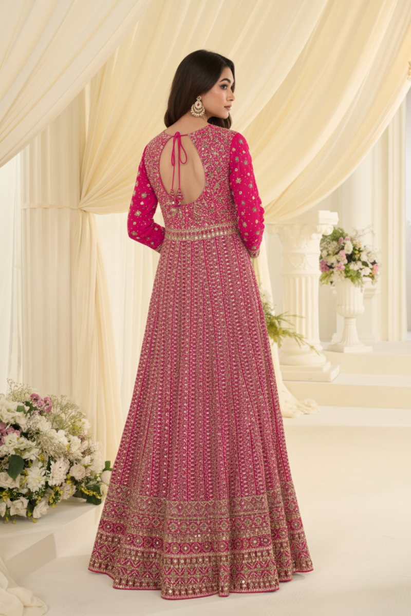 Rani Pink Bridal Anarkali Set
