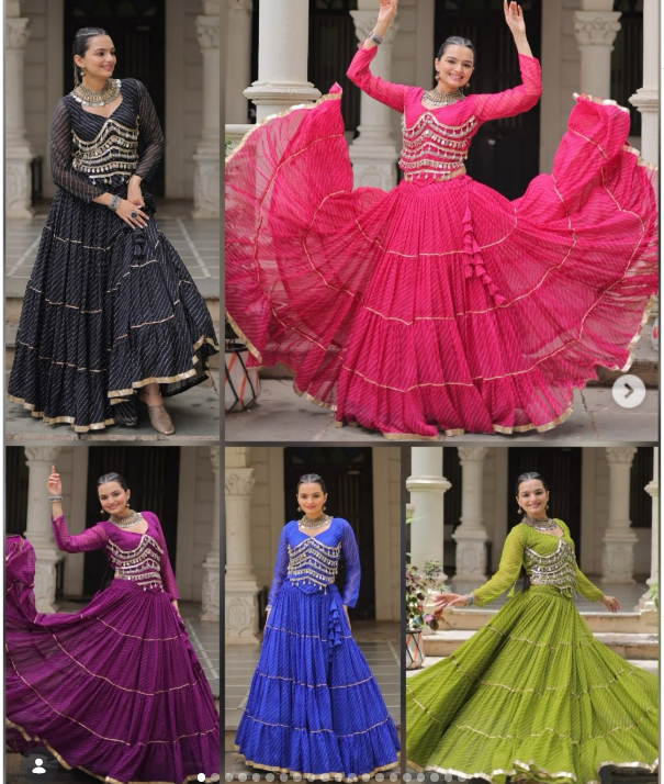 Royal & Pleated Navratri Lehenga Set