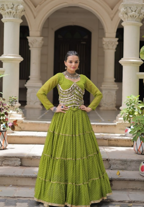 Royal & Pleated Navratri Lehenga Set