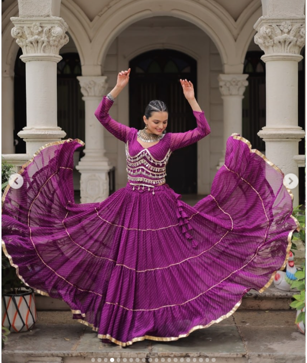 Royal & Pleated Navratri Lehenga Set