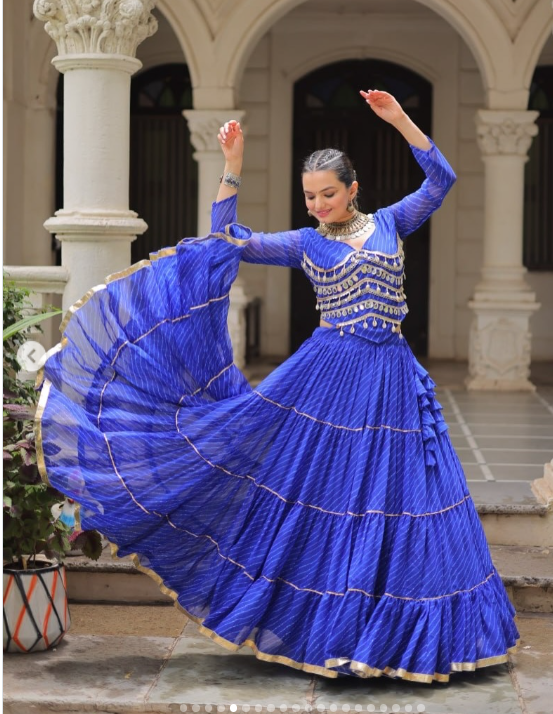 Royal & Pleated Navratri Lehenga Set