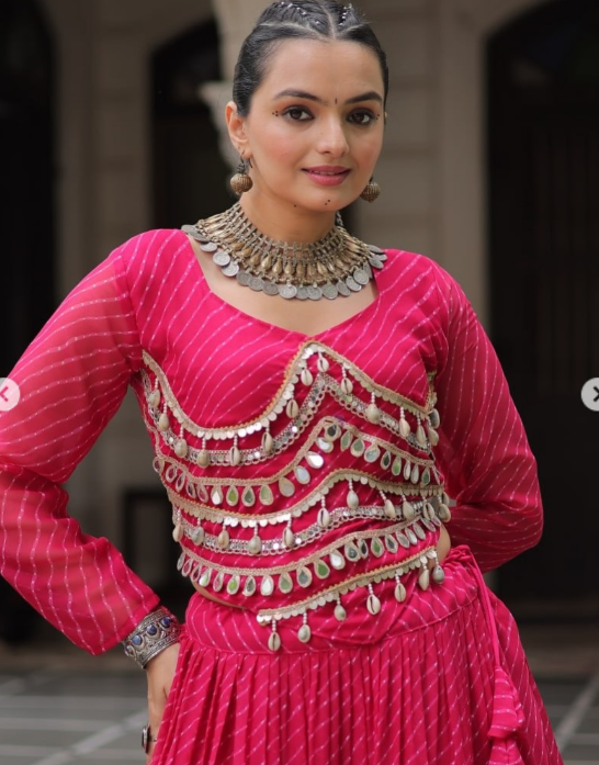 Royal & Pleated Navratri Lehenga Set