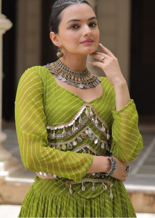 Royal & Pleated Navratri Lehenga Set