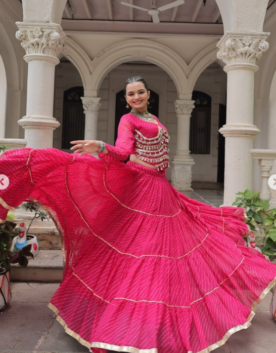 Royal & Pleated Navratri Lehenga Set
