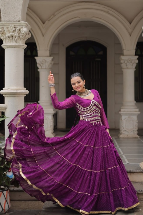 Royal & Pleated Navratri Lehenga Set