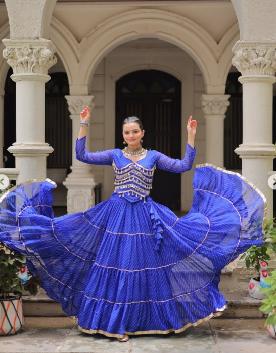 Royal & Pleated Navratri Lehenga Set