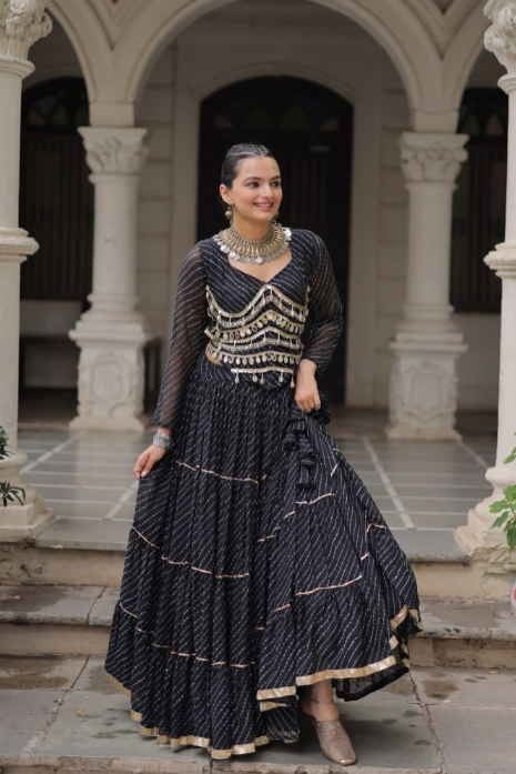 Royal & Pleated Navratri Lehenga Set