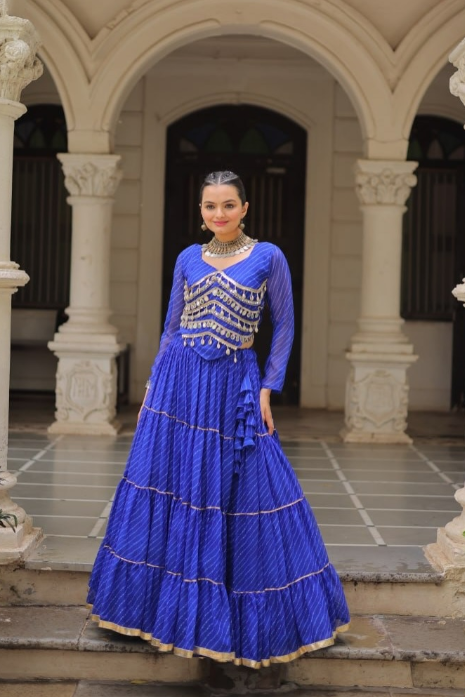 Royal & Pleated Navratri Lehenga Set