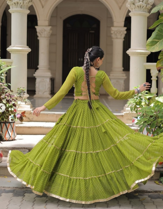Royal & Pleated Navratri Lehenga Set