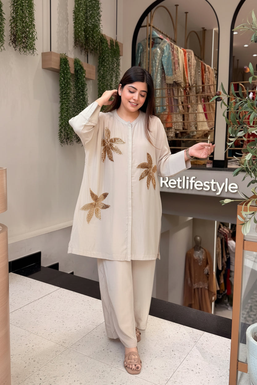 Sunehara Embroidered Co-ord Set