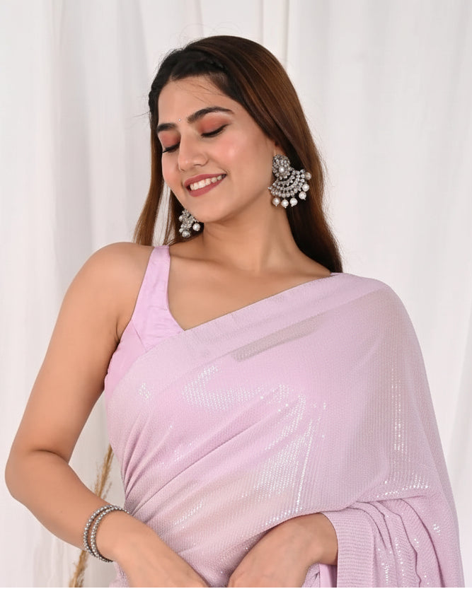 Gulnaar Twilight Sequin Saree