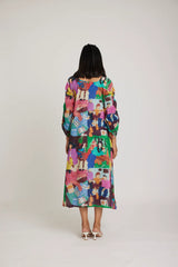 cotton midi dress with lining