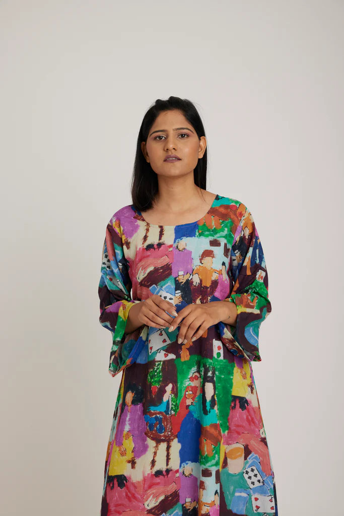 relaxed fit midi dress