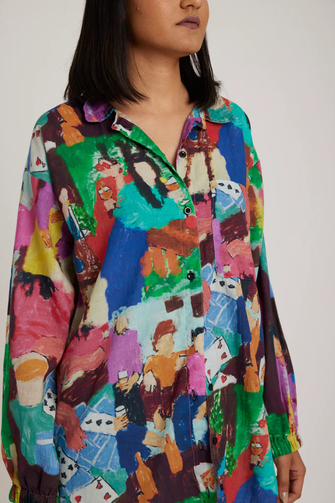 Oversized cotton shirt