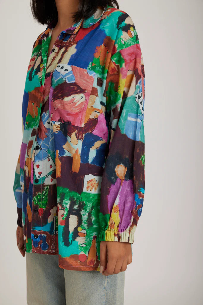 Loose fit cotton shirt