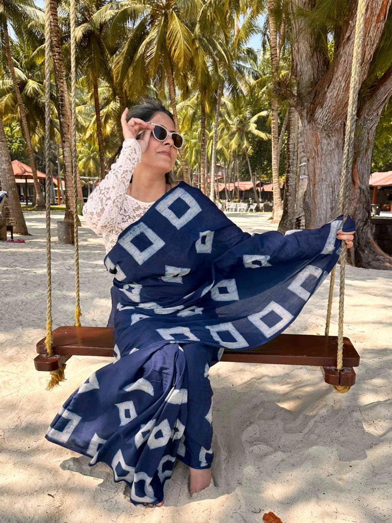 mulmul cotton saree