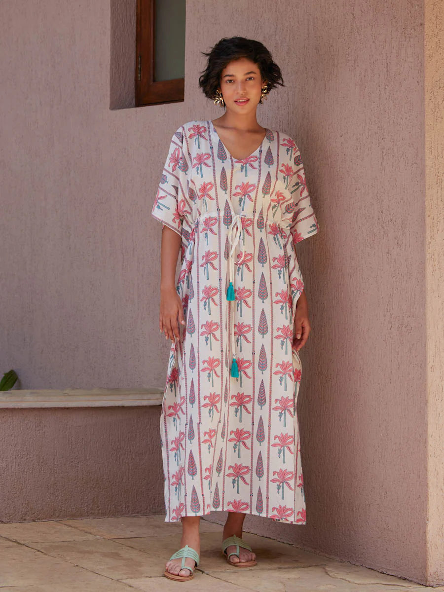 Sicily Hand Block Printed Cotton Kaftan