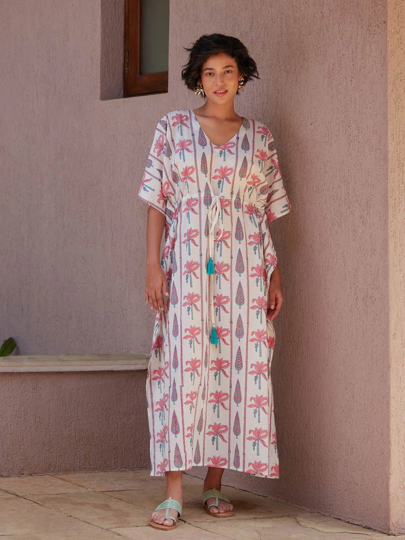 Sicily Hand Block Printed Cotton Kaftan