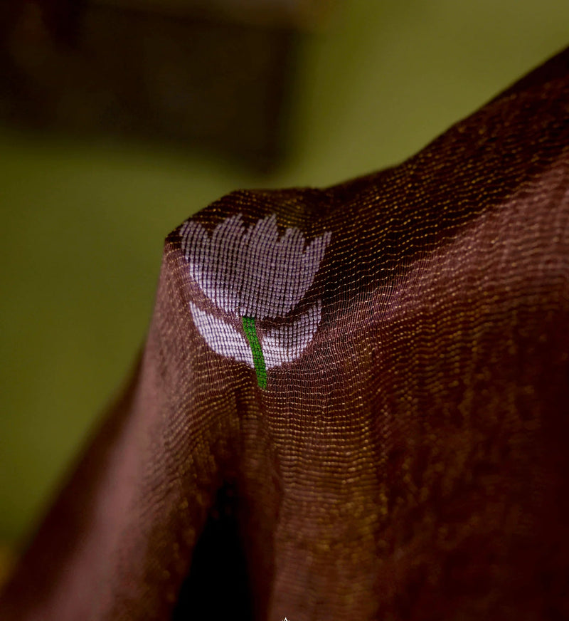 Rajvanshi Silk Linen Jamdani Saree
