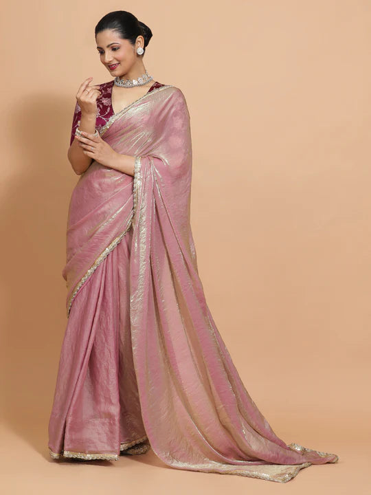 designer lace saree