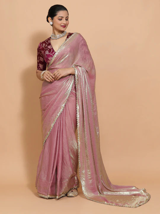 festive saree for brunch