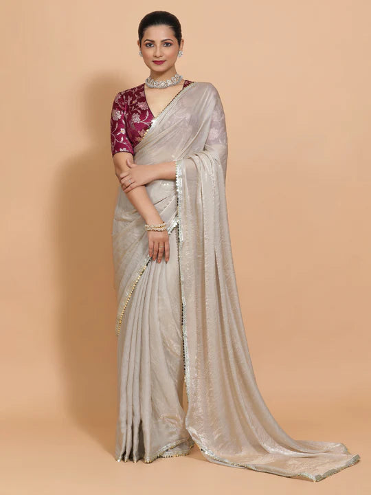 designer lace saree