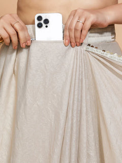 designer lace saree