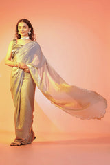 Silver Legacy Jimmy Choo Saree with Stitched Blouse