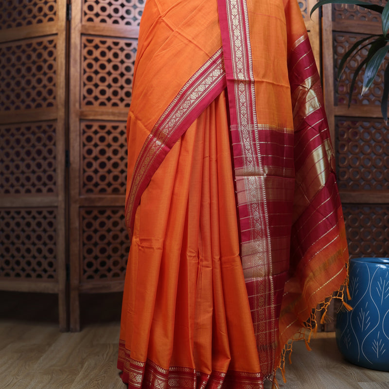 Kesari Riwaayat Ilkal Pure Resham Saree