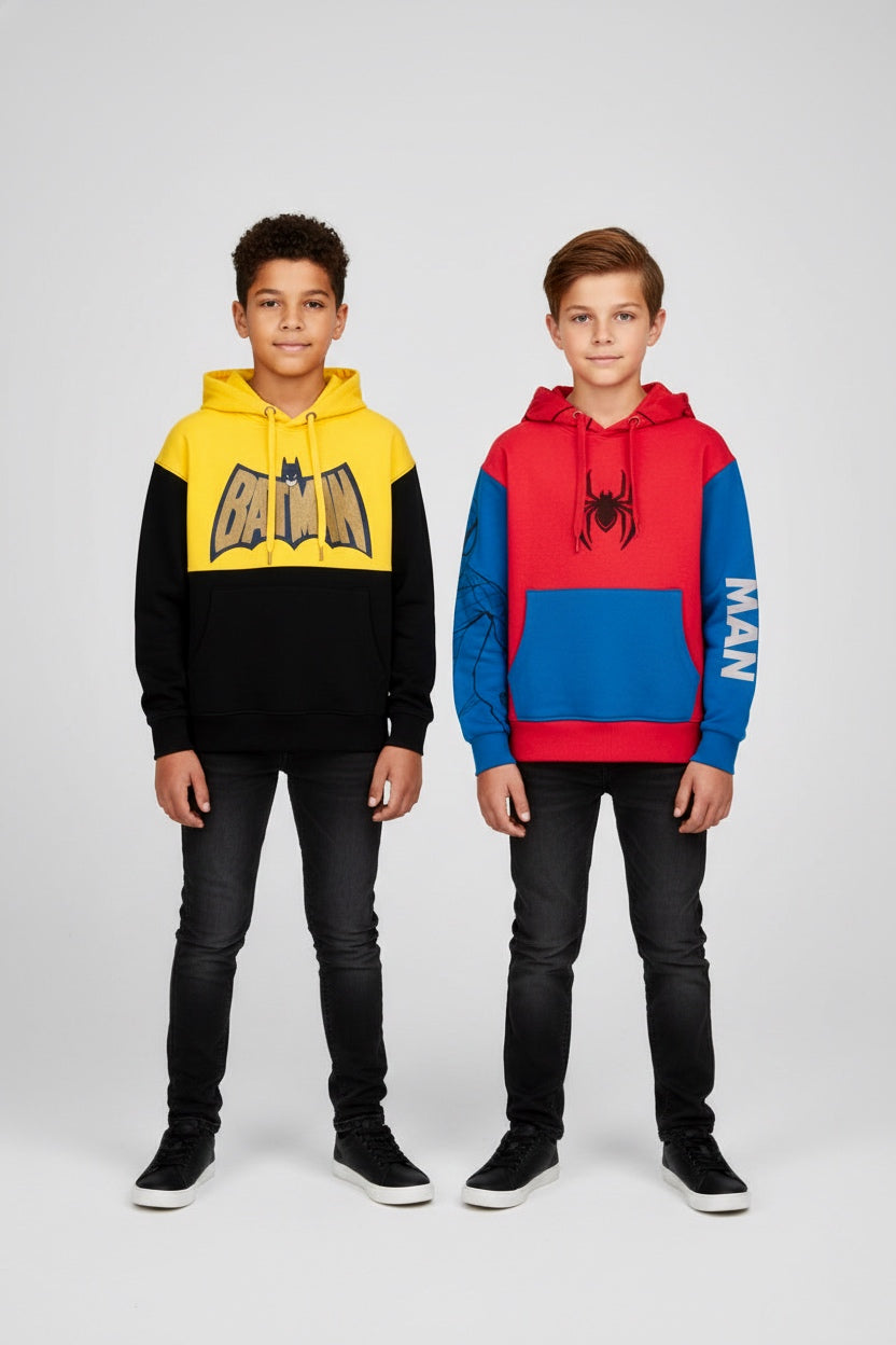 Spider-Man & Batman Hoodies Pack for Kids